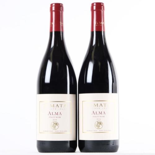(2) 2018 Te Mata Estate Alma Pinot Noir, Hawkes Bay