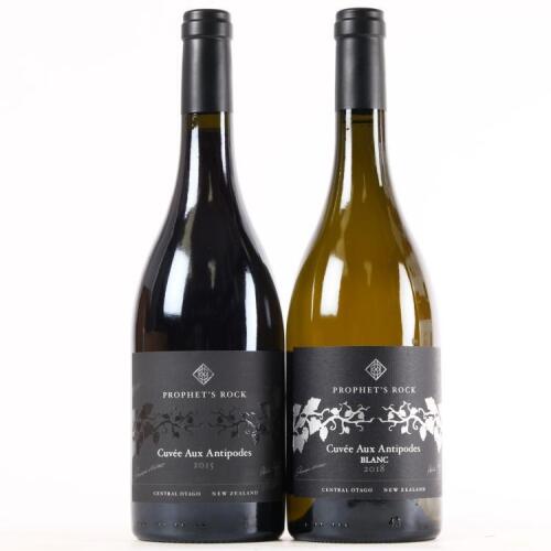 (1) Inaugural Prophets Rock Cuvee aux Antipodes - consists of (1) 2015 Pinot Noir and (1) 2018 Chardonnay