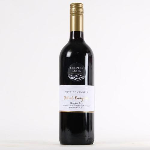 (1) 2013 Coopers Creek Metals & Gravels Malbec/Franc/Syrah/Merlot, Hawkes Bay