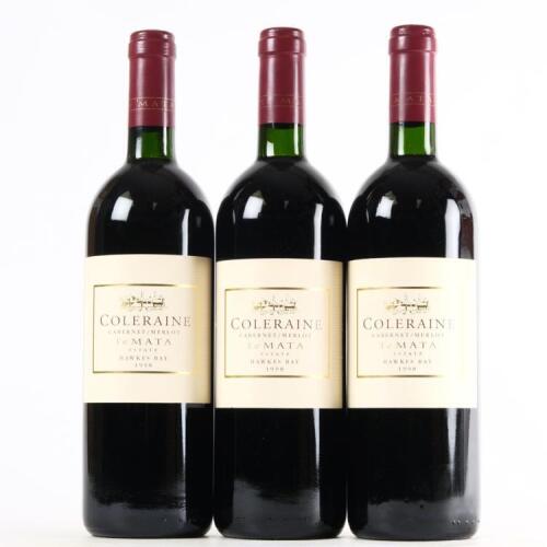 (3) 1998 Te Mata Estate Coleraine, Hawkes Bay