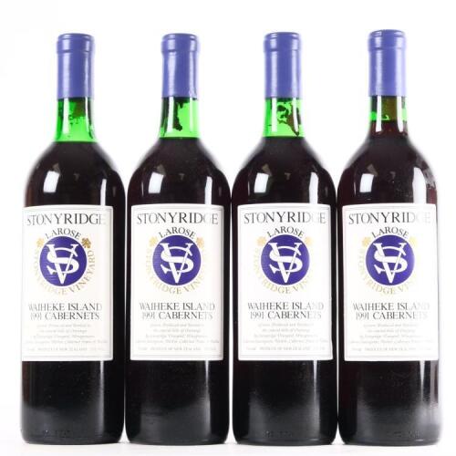 (4) 1991 Stonyridge Vineyard Larose, Waiheke