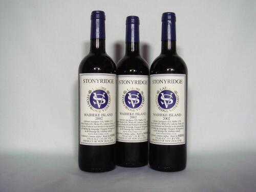 (3) 2002 Stonyridge Larose, Waiheke