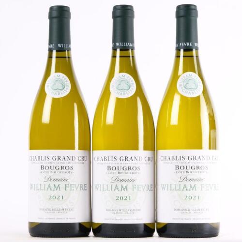 (3) 2021 William Fevre Bougros Grand Cru, Chablis