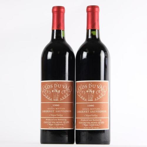 (2) 1986 Clos du Val Cabernet Sauvignon, Napa USA