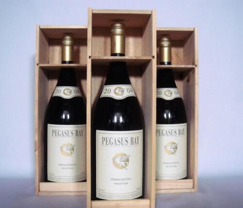 (3) 2004 Pegasus Bay Prima Donna Pinot Noir 1500ml, Waipara