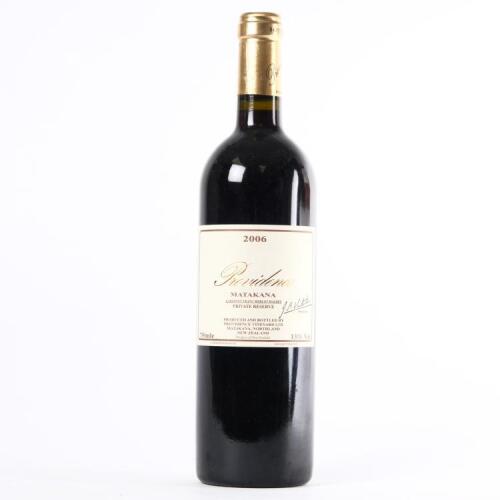 (1) 2006 Providence Private Reserve Cabernet Franc/Merlot/Malbec, Matakana