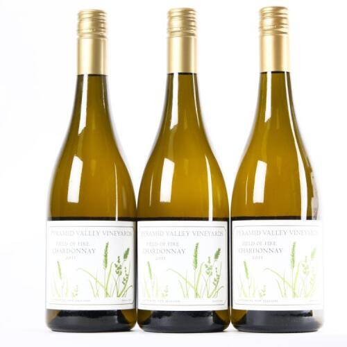 (3) 2011 Pyramid Valley Vineyards Field of Fire Chardonnay, Waikari