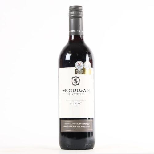 (1) 2011 McGuigan Private Bin Merlot, South Eastern Australia