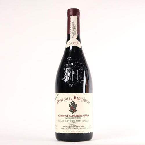 (1) 2007 Chateau de Beaucastel Hommage a Jacques Perrin Chateauneuf du Pape