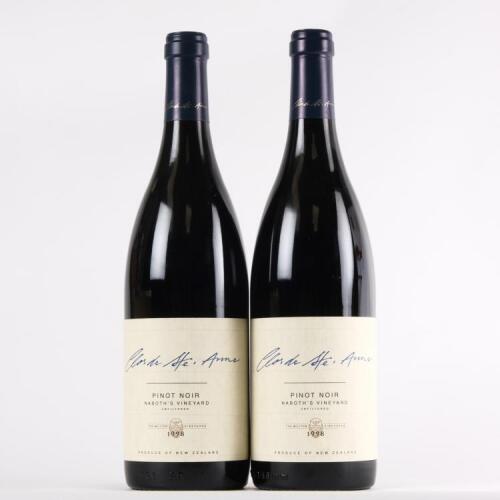 (2) 1998 Millton Clos de Ste Anne Naboth's Vineyard Pinot Noir, Gisborne