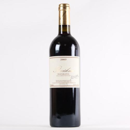 (1) 2003 Providence Private Reserve Merlot/Cabernet Franc/Malbec, Matakana