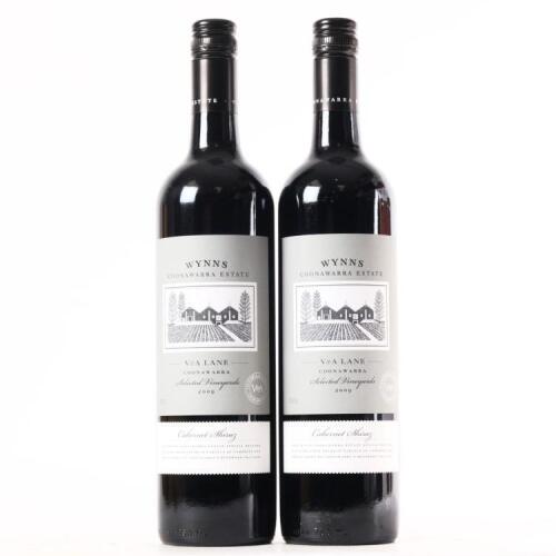 (2) 2009 Wynns Coonawarra Estate V&A Lane Cabernet Sauvignon/Shiraz, Coonawarra SA