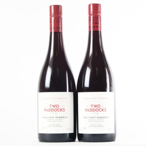 (2) 2015 Two Paddocks First Paddock Pinot Noir, Gibbston