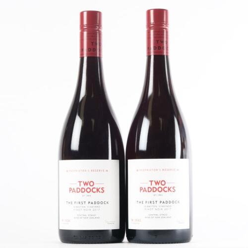 (2) 2017 Two Paddocks The First Paddock Pinot Noir, Gibbston