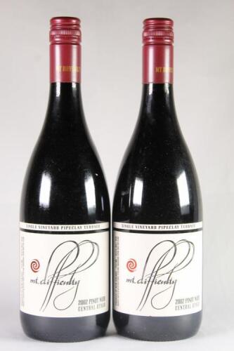 (2) 2002 Mt Difficulty Pipeclay Terrace Pinot Noir, Central Otago