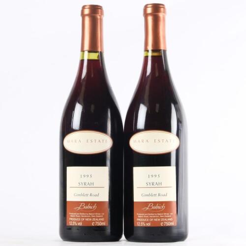 (2) 1995 Babich Mara Syrah, Gimblett Gravels