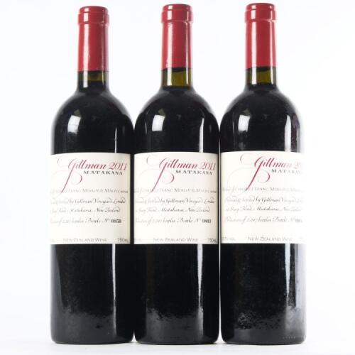 (3) 2011 Gillman Vineyard Red, Matakana