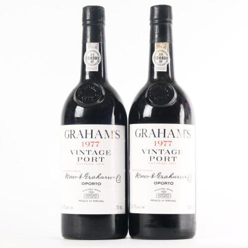 (2) 1977 W & J Graham's Vintage Port, Oporto