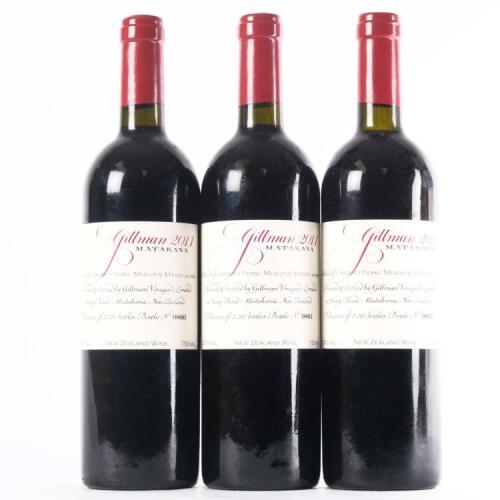 (3) 2011 Gillman Vineyard Red, Matakana