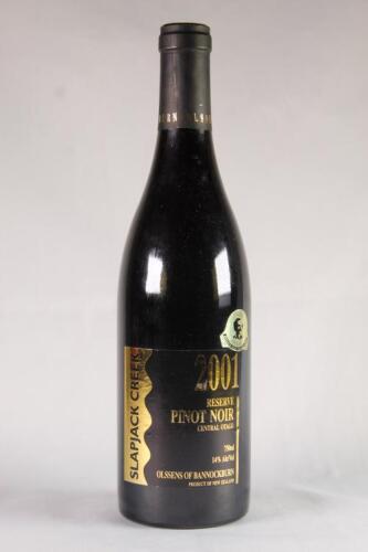 (1) 2001 Olssen's of Bannockburn Slapjack Creek Reserve Pinot Noir, Central Otago