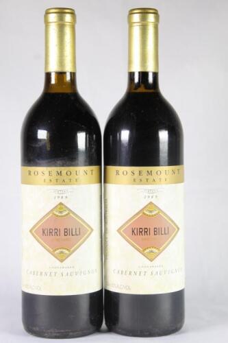 (2) 1989 Rosemount Kirri Billi Cabernet Sauvignon, Coonawarra SA