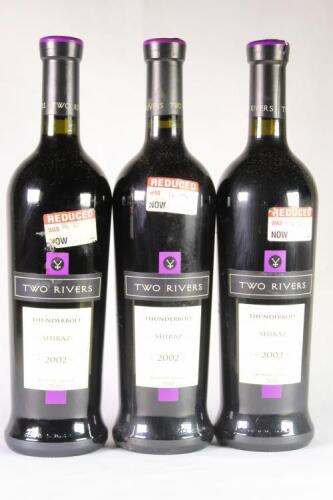 (3) 2002 Two Rivers Thunderbolt Shiraz, Hunter Valley NSW