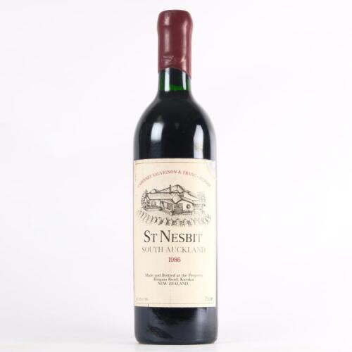 (1) 1986 St Nesbit Cabernet Sauvignon/Franc/Merlot, Karaka