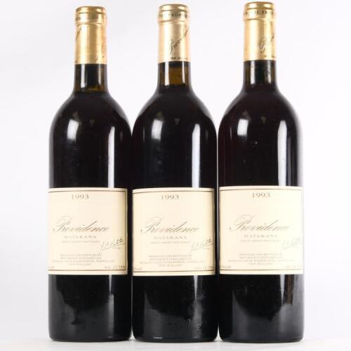 (3) 1993 Providence Private Reserve Merlot/Cabernet Franc/Malbec, Matakana