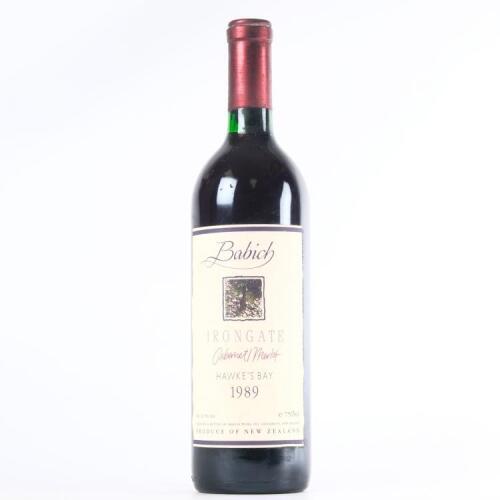 (1) 1989 Babich Irongate Cabernet Sauvignon/Merlot, Hawkes Bay