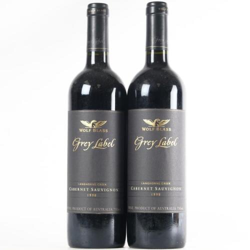 (2) 1998 Wolf Blass Grey Label Cabernet Sauvignon, Langhorne Creek SA