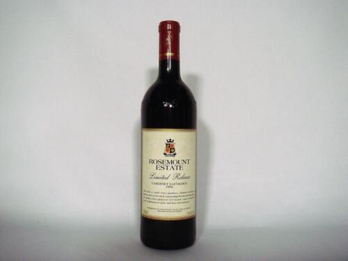 (1) 1992 Rosemount Estate Limited Release Cabernet Sauvignon, Australia