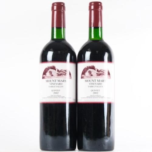 (2) 2002 Mount Mary Vineyard Quintet, Yarra VIC