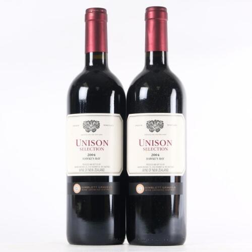 (2) 2004 Unison Selection Merlot/Cabernet Sauvignon/Syrah, Gimblett Gravels