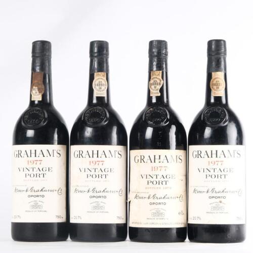 (4) 1977 W & J Graham & Co. Vintage Port, Oporto