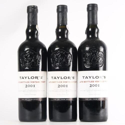 (3) 2001 Taylor's Late Bottle Vintage Port, Oporto