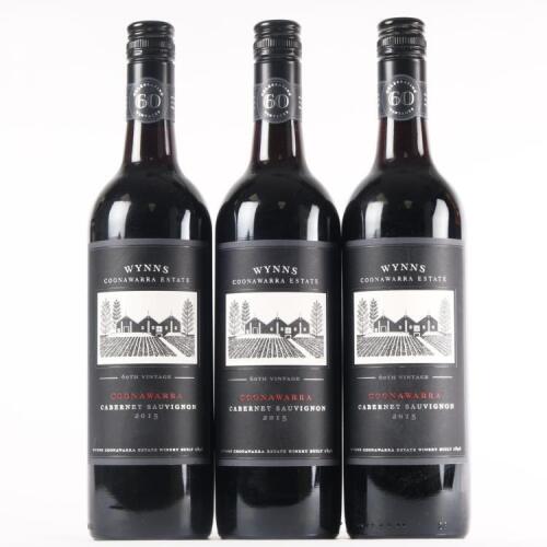 (3) 2015 Wynns Black Label Cabernet Sauvignon, Coonawarra SA