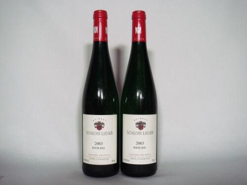 (2) 2003 Schloss Lieser Riesling, Mosel Saar Ruwer Germany