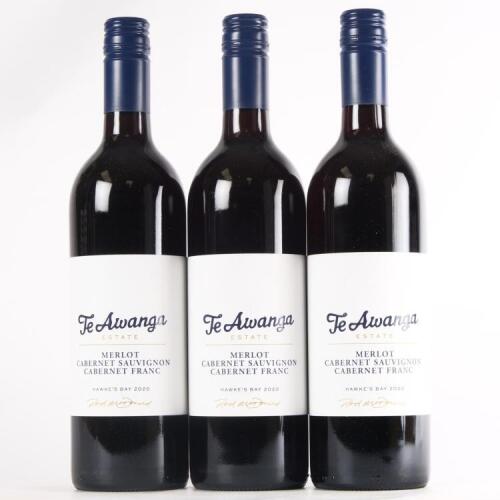 (3) 2020 Te Awanga Merlot/Cabernet Sauvignon/Cabernet Franc, Hawkes Bay