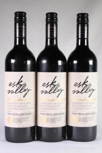 (3) 2009 Esk Valley Winemaker's Reserve Merlot/Cabernet Sauvignon/Malbec, Hawkes Bay