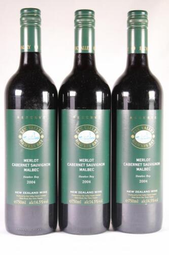 (3) 2004 Esk Valley Reserve Merlot/Cabernet Sauvignon Hawkes Bay