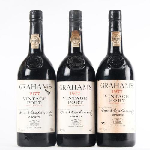 (3) 1977 Grahams Vintage Poprt, Oporto