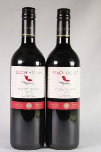 (2) 2013 Beach House Reserve Merlot, Hawkes Bay