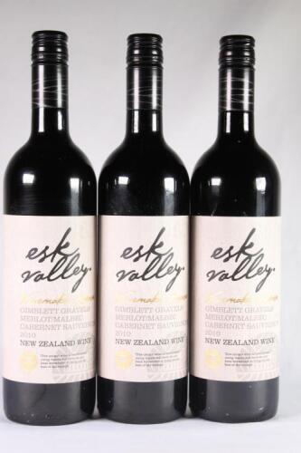 (3) 2010 Esk Valley Winemaker's Reserve Merlot/Cabernet Sauvignon/Malbec, Hawkes Bay