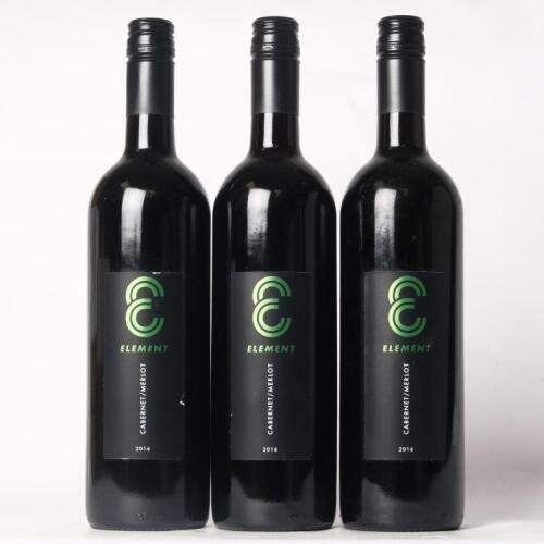 (3) 2016 Element Wines Cabernet Sauvignon/Merlot, Gimblett Gravels