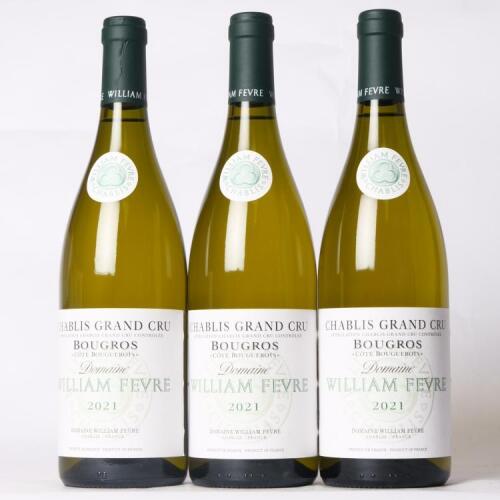 (3) 2021 William Fevre Bougros Grand Cru, Chablis