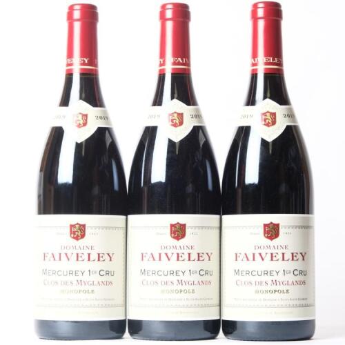 (3) 2019 Faiveley Mercurey Clos des Myglands 1er Cru, Cote de Chalonnaise