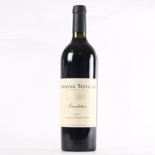 (1) 2002 Awarua Terraces Foundation Cabernet Sauvignon/Merlot/Franc, Hawkes Bay