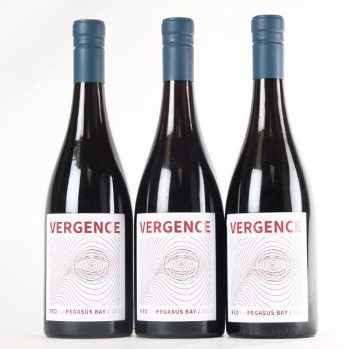 (3) 2018 Vergence by Pegasus Bay Mk 1 Pinot Noir, Waipara