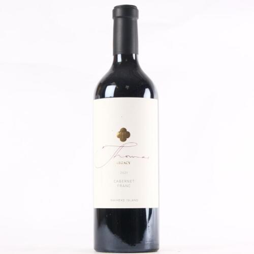 (1) 2021 Thomas Legacy Cabernet Franc, Waiheke