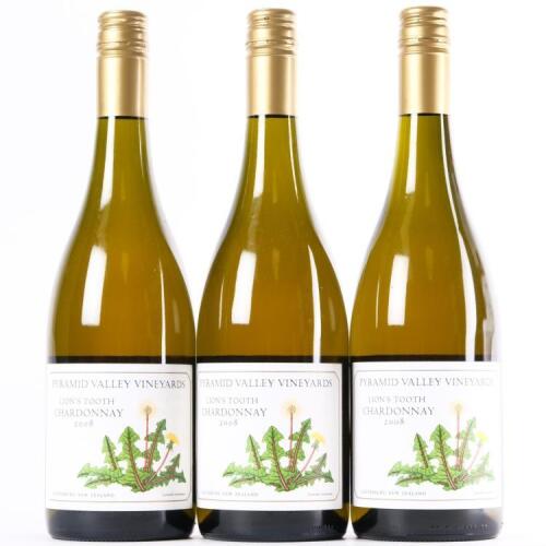 (3) 2008 Pyramid Valley Vineyards Lion's Tooth Chardonnay, Waikari